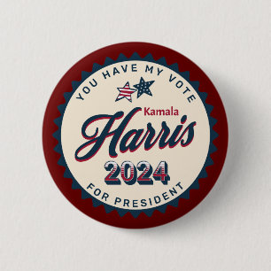 Kamala Harris   Sie haben meine Stimme Button