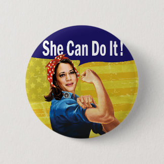 Kamala Harris Sie kann es tun! Button