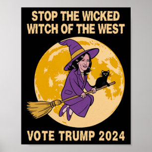 Kamala Harris stoppt die verheerte Hexe des Westen Poster