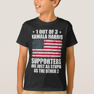 Kamala Harris Stupid Joke American Flag Usa Funny T-Shirt