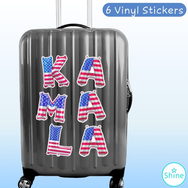 Kamala Harris Supporter USA Flag Balloon Alphabets Aufkleber (Von Creator hochgeladen)