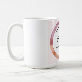 Kamala Harris Tasse. Weiße und hellrosa Farben. Kaffeetasse