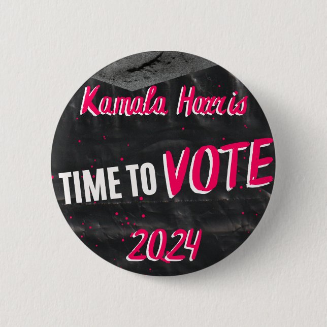 Kamala Harris Taste. Dunkel Button (Vorderseite)