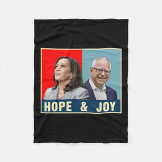 Kamala Harris Tim Walz 2024 Hoffnung und Freude Fleecedecke