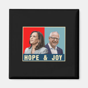 Kamala Harris Tim Walz 2024 Hoffnung und Freude Magnet