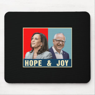 Kamala Harris Tim Walz 2024 Hoffnung und Freude Mousepad