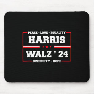 Kamala Harris Tim Walz 2024 Peace Lgbt Harris Walz Mousepad