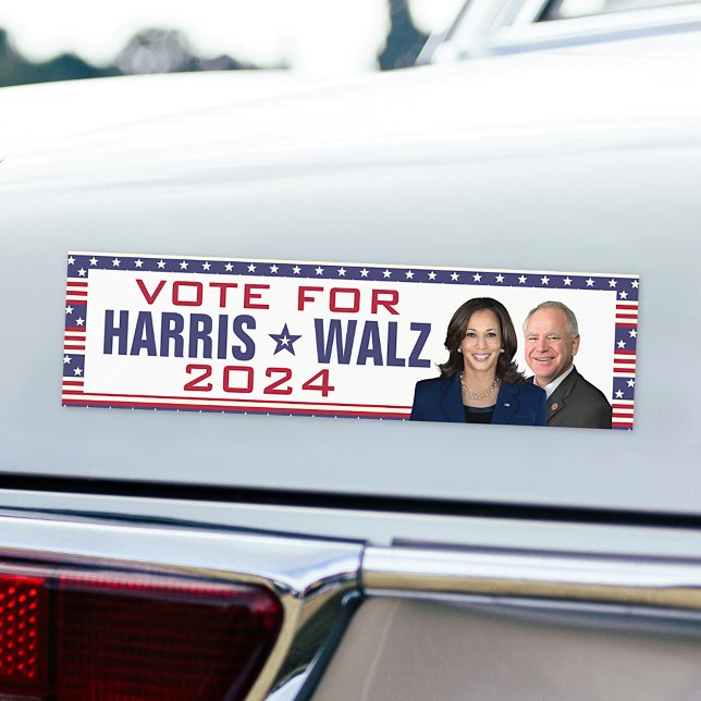 Kamala Harris Tim Walz 2024 Präsident Vice Fotos Autoaufkleber (Von Creator hochgeladen)