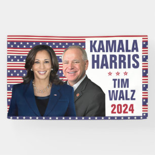 Kamala Harris Tim Walz 2024 Präsident Vice Fotos Banner