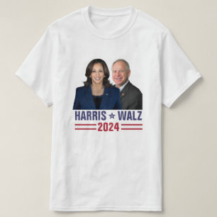 Kamala Harris Tim Walz 2024 Präsident Vice Fotos T-Shirt
