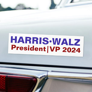 Kamala Harris Tim Walz 2024 Präsident   Vice Pres Autoaufkleber