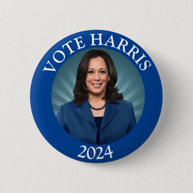 Kamala Harris Tim Walz 2024 Vote-Demokrat Präsiden Button (Vorderseite)