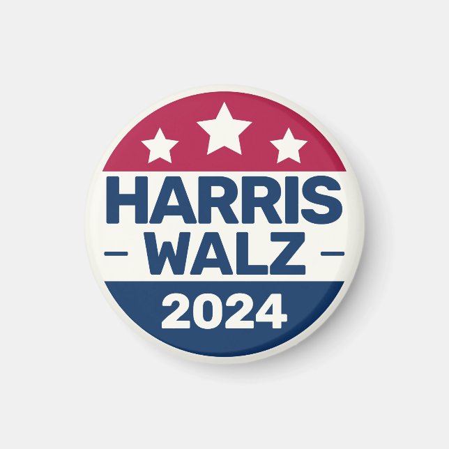 Kamala Harris Tim Walz Kampagne 2024 Präsident Magnet (Vorne)