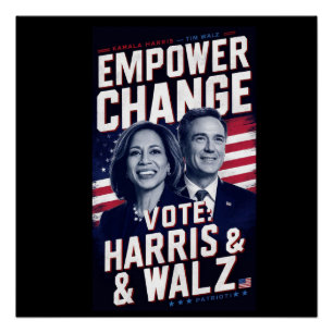 Kamala Harris & Tim Walz Poster