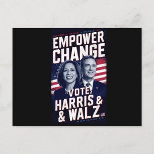 Kamala Harris & Tim Walz Postkarte