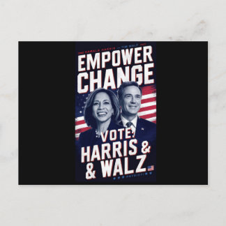 Kamala Harris & Tim Walz Postkarte