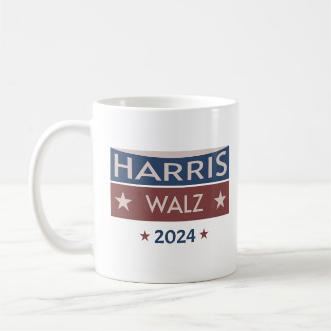 Kamala Harris Tim Walz Präsidentschaftswahl 2024 Kaffeetasse (Links)