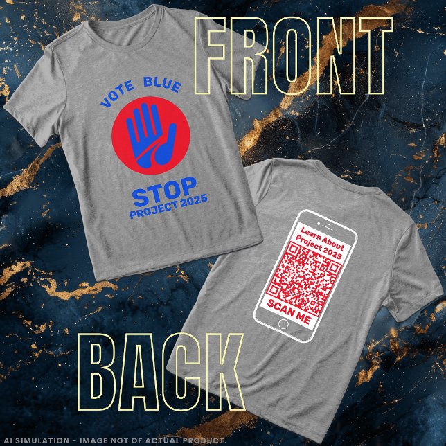 Kamala Harris Tim Walz Vote Blue Stopp Project 202 Tri-Blend Shirt (Von Creator hochgeladen)