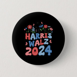 Kamala Harris Tim Walz Waltz Button