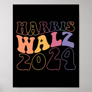 Kamala Harris Tim Walz Waltz Harris Walz 202 Poster
