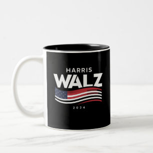 Kamala Harris Tim Walz Walzer 2024 Wahl Zweifarbige Tasse