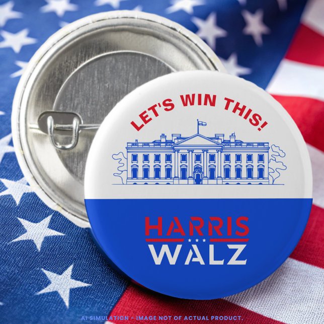 Kamala Harris, Tim Walz White House Lasse den Gewi Button (Von Creator hochgeladen)