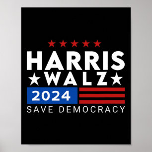 Kamala Harris Tim Walzheimer V.p Vizepräsident 47 Poster