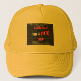 Kamala Harris Truckerkappe. Gelbe Farbe. Truckerkappe
