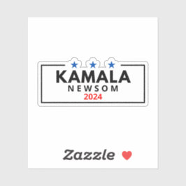 Kamala Harris und Gavin Newsom 2024 USA Wahl Aufkleber