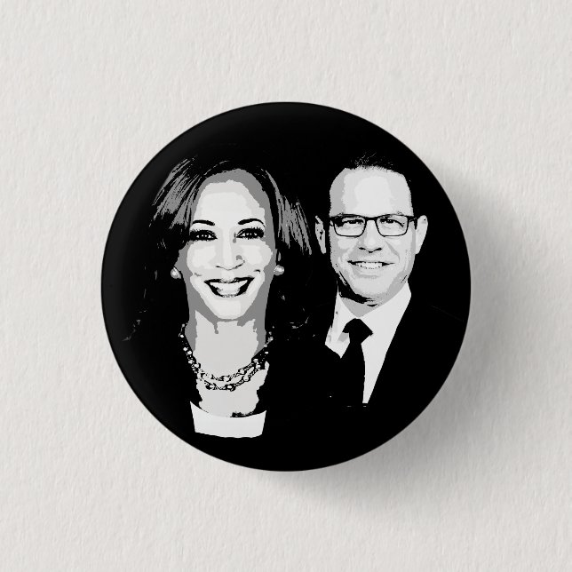 Kamala Harris und Josh Shapiro Ticket Button (Vorderseite)