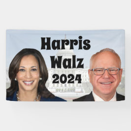 Kamala Harris und Tim Walz 2024 Banner