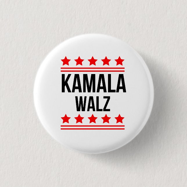 Kamala Harris und Tim Walz 2024 Button (Vorderseite)