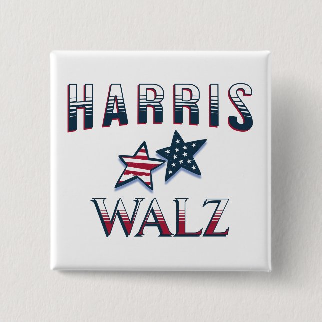 Kamala Harris und Tim Walz 2024 Button (Vorderseite)