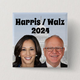 Kamala Harris und Tim Walz 2024 Button