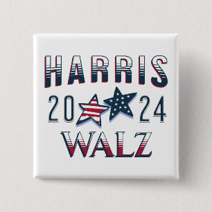 Kamala Harris und Tim Walz 2024 Button