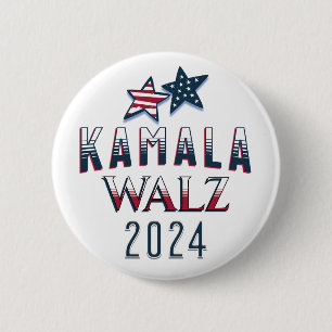 Kamala Harris und Tim Walz 2024 Button