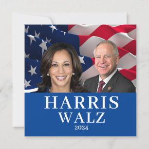 Kamala Harris und Tim Walz 2024 Einladung