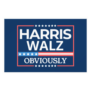 Kamala Harris und Tim Walz 2024 Fotodruck