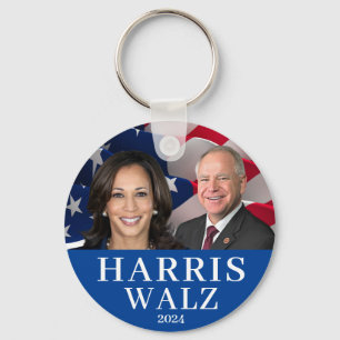 Kamala Harris und Tim Walz 2024 Schlüsselanhänger