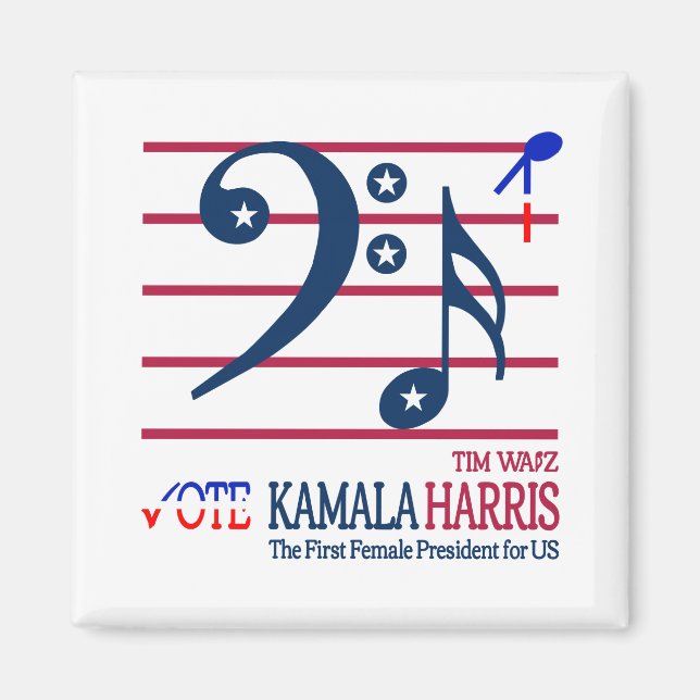 Kamala Harris und Tim Walz Magnet (Vorne)