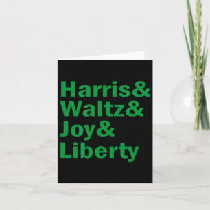 Kamala Harris und Waltz Joy Liberty Funny Karte
