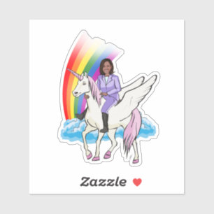 KAMALA HARRIS UNICORN UND RAINBOW AUFKLEBER