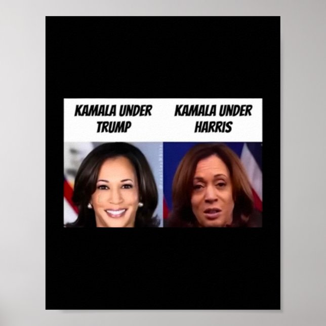 Kamala Harris unter Trump Funny Trump-Unterstützer Poster (Vorne)