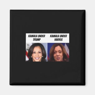 Kamala Harris unter Trump Lustiger Trump-Anhänger Magnet