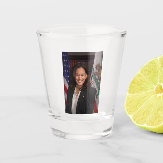 Kamala Harris US-Vizepräsident, Biden 2024 Schnapsglas (Vorderseite)