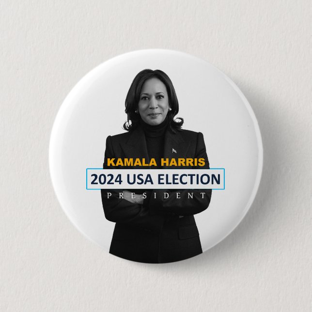 Kamala Harris USA 2024 Präsident Button (Vorderseite)