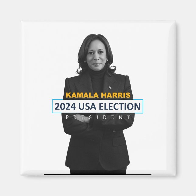 Kamala Harris USA 2024 Präsident Magnet (Vorne)