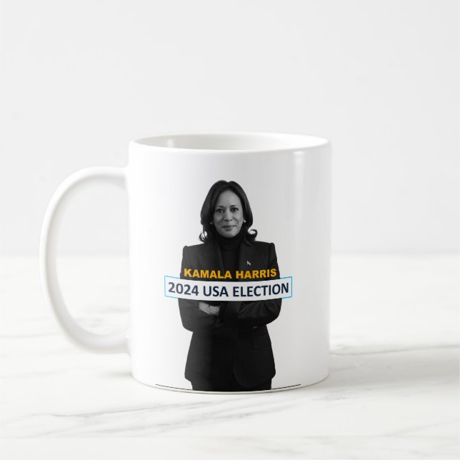 Kamala Harris USA Wahl 2024 Kaffeetasse (Links)