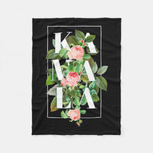 Kamala Harris Vintag Floral Weibchen Fleecedecke
