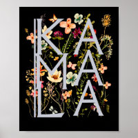 Kamala Harris Vintag Floral Weibchen